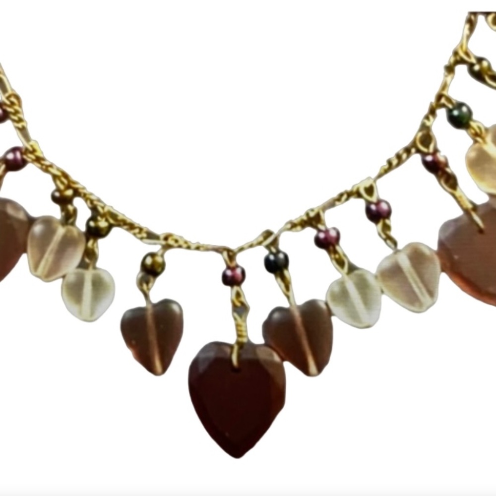 Vintage Pididdly Links Heart Charm Necklace - Picture 4 of 5